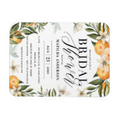 柑橘類、オレンジ+ブロッサムブライダルシャワーパーティー マグネット (横)