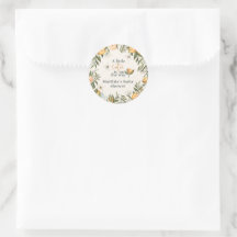 柑橘類、オレンジ+花の小さなかわいこちゃん赤ちゃんシャワー