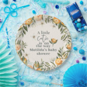 柑橘類，オレンジ+花の赤ちゃんシャワーパーティーデコールp ペーパープレート (パーティー)