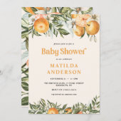 柑橘類、オレンジ+花の赤ちゃんシャワー (正面/裏面)