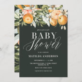 柑橘類、オレンジ+花の赤ちゃんシャワー (正面/裏面)