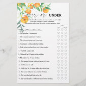 柑橘類 – オーバーまたはブライダルシャワーゲーム (正面)