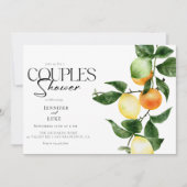 柑橘類 |カップルのシャワー招待状 招待状 (正面)