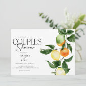 柑橘類 |カップルのシャワー招待状 招待状 (スタンド正面)