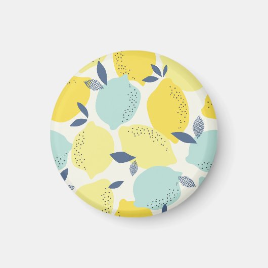 柑橘類、シ鮮やかームレスパターン。 マグネット (正面)