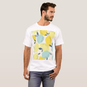 柑橘類、シ鮮やかームレスパターン。 Tシャツ (正面フル)