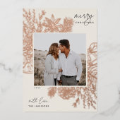 柑橘類&スパイス |クリスマスフォトバラ金ゴールド 箔シーズンカード (正面)