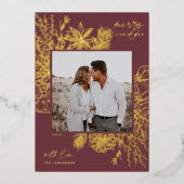 柑橘類&スパイス |クリスマスフォト金ゴールド 箔シーズンカード (正面)