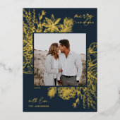 柑橘類&スパイス |クリスマスフォト金ゴールド 箔シーズンカード (正面)