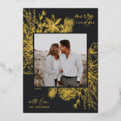 柑橘類&スパイス |クリスマスフォト金ゴールド 箔シーズンカード (正面)