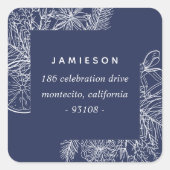 柑橘類&スパイス |休日の差出人住所 スクエアシール (正面)