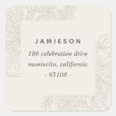 柑橘類&スパイス |休日の差出人住所 スクエアシール (正面)