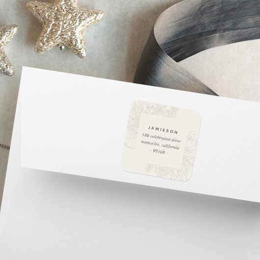 柑橘類&スパイス |休日の差出人住所 スクエアシール