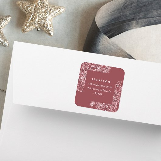 柑橘類&スパイス |休日の差出人住所 スクエアシール