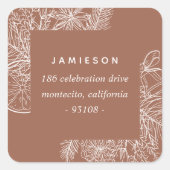 柑橘類&スパイス |休日の差出人住所 スクエアシール (正面)