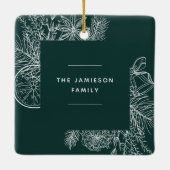 柑橘類&スパイス |写真エレガント セラミックオーナメント (裏面)