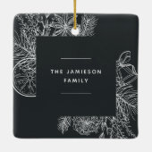 柑橘類&スパイス |写真エレガント セラミックオーナメント (裏面)