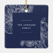 柑橘類&スパイス |写真エレガント セラミックオーナメント (裏面)