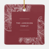 柑橘類&スパイス |写真エレガント セラミックオーナメント (裏面)