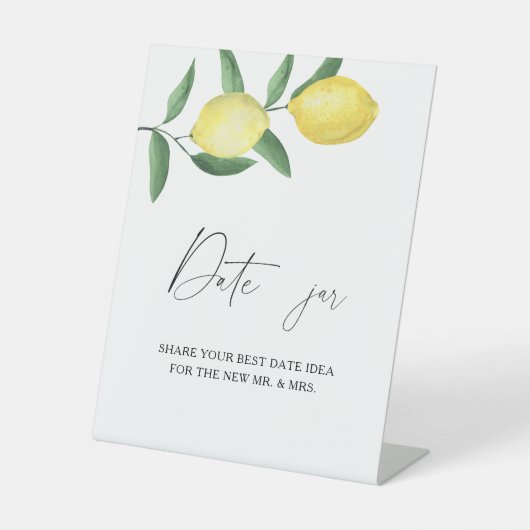 柑橘類 – デートの夜アイディア。日付jarブライダルゲーム 台座サイン (正面)