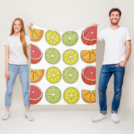 柑橘類 フリースブランケット