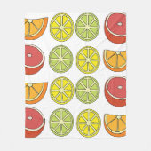 柑橘類 フリースブランケット (正面)