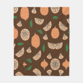 柑橘類 フリースブランケット (正面)