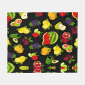 柑橘類 フリースブランケット (正面(横))