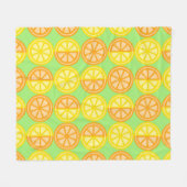 柑橘類 フリースブランケット (正面(横))