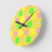 柑橘類 ラウンド壁時計 (傾斜)