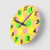 柑橘類 ラウンド壁時計 (傾斜)