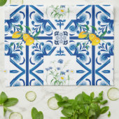 柑橘類、レモン地中海の類 キッチンタオル (折り畳み)