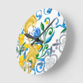 柑橘類、レモン地中海の類     ラウンド壁時計 (傾斜)