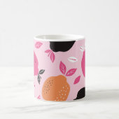 柑橘類、ヴィンテージ繊維模様。 コーヒーマグカップ (中央)