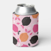 柑橘類、ヴィンテージ繊維模様。 缶クーラー (缶正面)