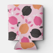 柑橘類、ヴィンテージ繊維模様。 缶クーラー (裏面)