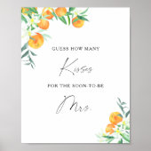 柑橘類 – 何人のキスブライダルシャワーゲーム ポスター (正面)