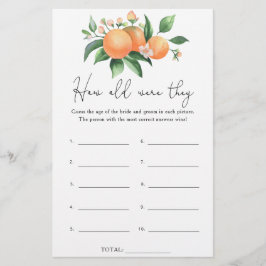 柑橘類 – 彼らは何歳だったブライダルゲーム