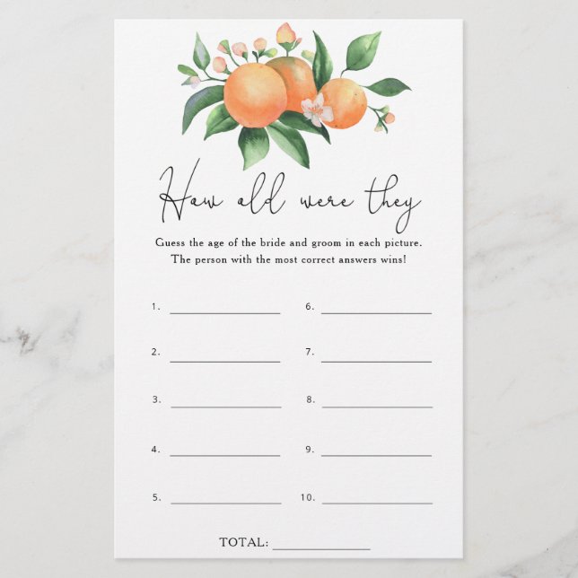 柑橘類 – 彼らは何歳だったブライダルゲーム (正面)