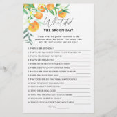 柑橘類 – 新郎は何と言ったブライダルゲーム (正面)