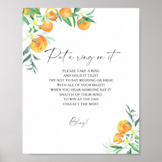 柑橘類 – 春はそれのゲームにリングを置く ポスター (正面)