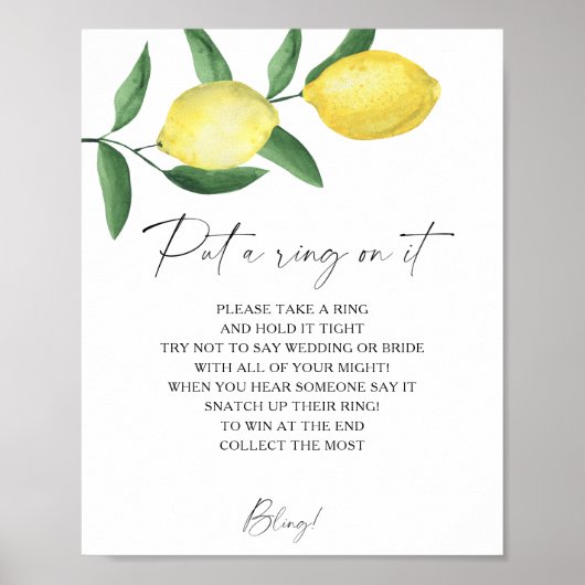 柑橘類 – 春はそれのゲームにリングを置く ポスター (正面)