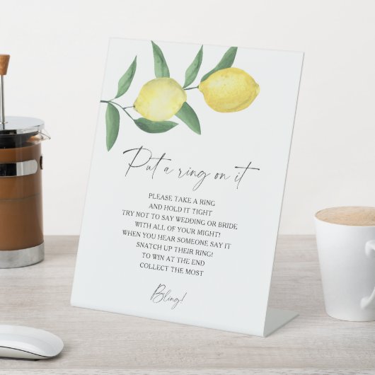 柑橘類 – 春はそれのゲームにリングを置く 台座サイン (インサイチュ)