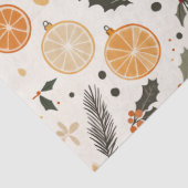 柑橘類、柊、松の針が居心地の良いクリスマス 薄葉紙 (詳細)