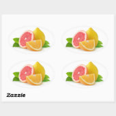 柑橘類 楕円形シール (シート)