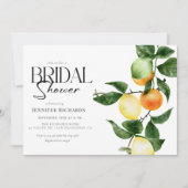 柑橘類 |水彩ブライダルシャワー 招待状 (正面)