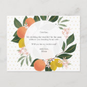 柑橘類「私のメイド・オブ・オーナー（花嫁付き添い人）?」 提案書 案内ポストカード (裏面)