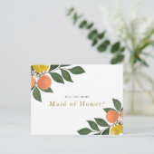 柑橘類「私のメイド・オブ・オーナー（花嫁付き添い人）?」 提案書 案内ポストカード (スタンド正面)