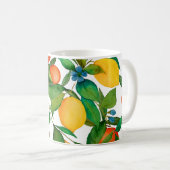 柑橘類、鮮やか水彩模様。 コーヒーマグカップ (正面右)