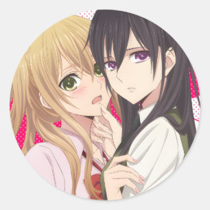 柑橘類 Mei x Yuzu ユリ・アニメマンガ ラウンドシール